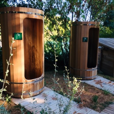 Douche en bois seule sans robinetterie